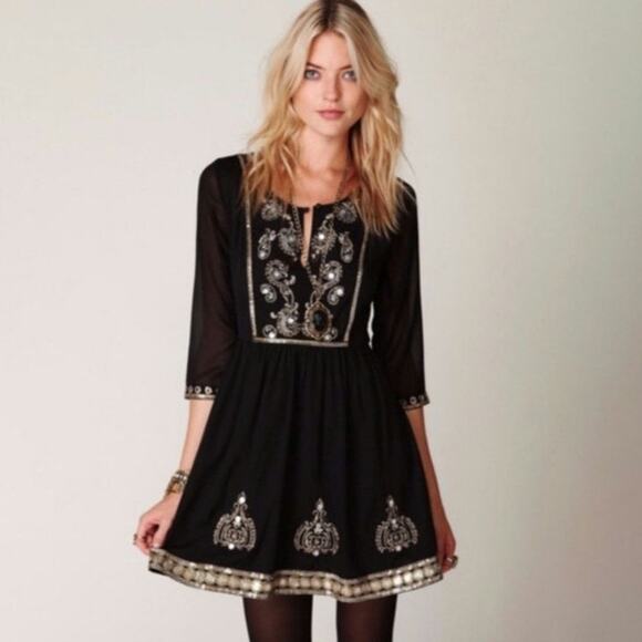 Free People Show Pony Sequin Dress - Picture 1 of 7
